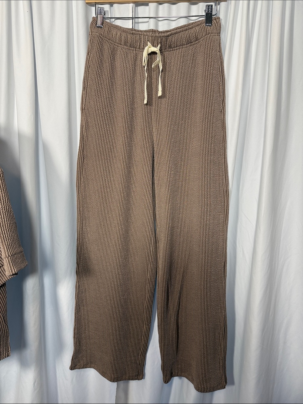 Zenana Ribbed Knit Short Sleeve and Wide-Leg Pants Set - Picture 5 of 7